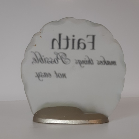 Home Inspirational Glass Accent Piece FAITH - Picture 2 of 2